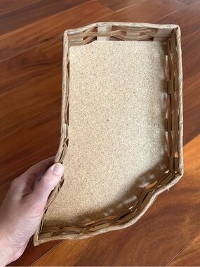 Woven Indiana State Tray/Basket- Natural Brown